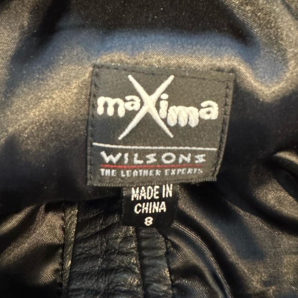 🟠 Vintage Maxima Wilsons Black 100% Leather Pants Size 8 - Picture 5 of 14